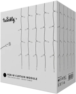 Гирлянда-штора Twinkly Plus Curtain RGBW 1x2 м, черный