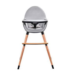 Стульчик для кормления Kinderkraft FINI 2-in-1, серый/дерево