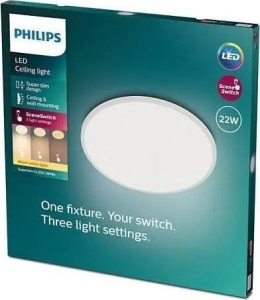 Потолочные светильники Philips Superslim CL550 SS RD 27K W WV 06 929002666801