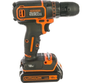 Аккумуляторная дрель-шуруповерт Black+Decker BDCDC18K-QW