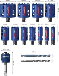 Набор универсальных коронок Bosch Tough Material 14 шт 2608900447