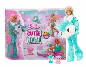 Игровой набор с куклой Адвент календарь Барби Barbie Cutie Reveal с 25 сюрпризами HJX76