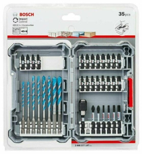 Набор ударных бит и универсальных сверл (кейс L) 35 предметов Bosch 2608577147