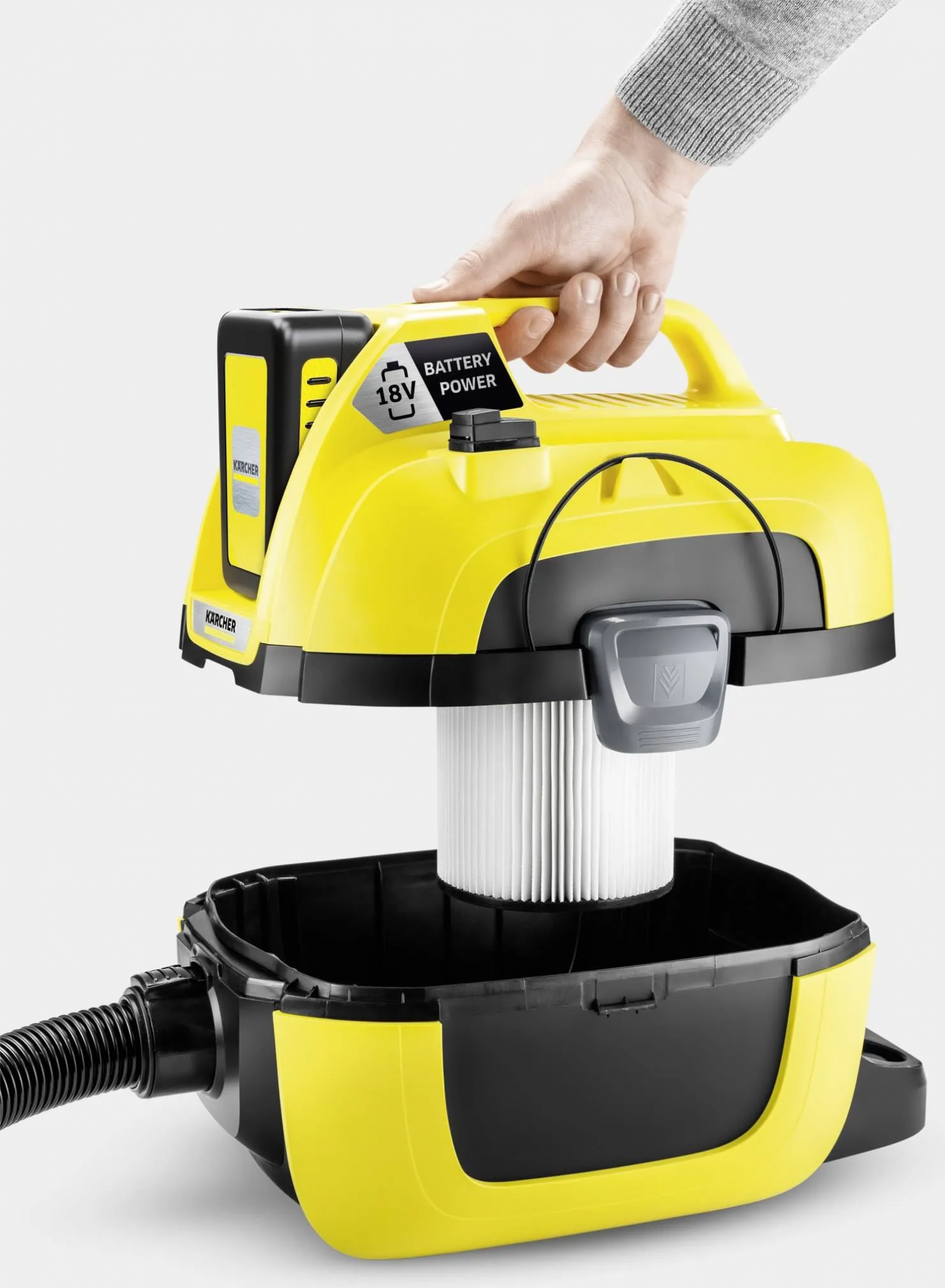 Пылесос KARCHER WD 1 Compact Battery Set 1.198-301.0