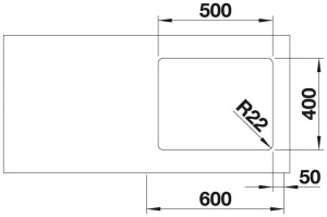 Врезная кухонная мойка 44 см, Blanco Andano 500-U 518314
