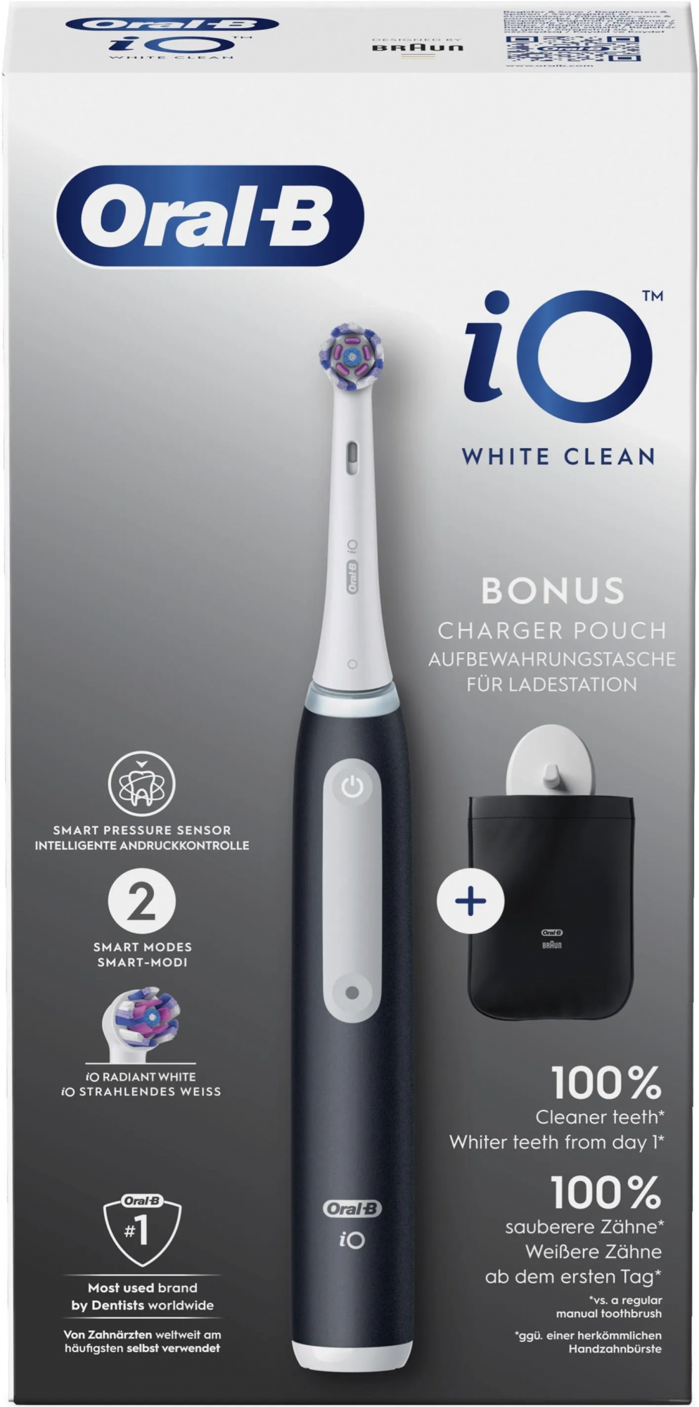 Электрическая зубная щётка Oral-B iO Series 3 White Clean, с зарядной станцией