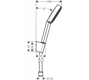 Ручной душ Hansgrohe Pulsify Select 24302670 3jet, матовый чёрный