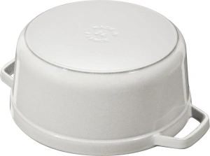 Чугунная круглая кастрюля Staub La Cocotte 3,8 л, белая трюфель 405014120
