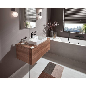 Смеситель для ванны с душем Hansgrohe Vivenis 75420670 матовый черный