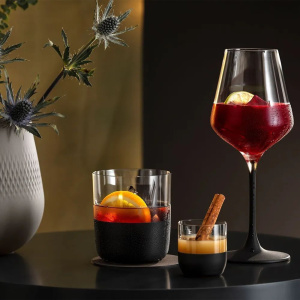 Набор стаканов для виски Villeroy & Boch Manufacture Rock черный 4 предмета