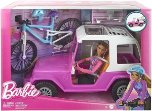 Кукла BARBIE MADE TO MOVE + AUTO JEEP + ROWER HKB06