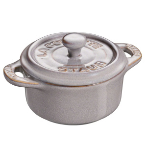 Кокот круглый Staub 10 см, 4 предмета серый