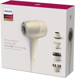 Фен Philips SenseIQ Series 9000 BHD829/00, бежевый