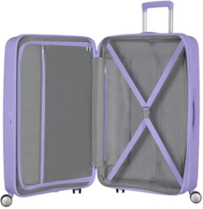 American Tourister Soundbox 67 см,Чемодан раздвижной, фиолетовый 81л