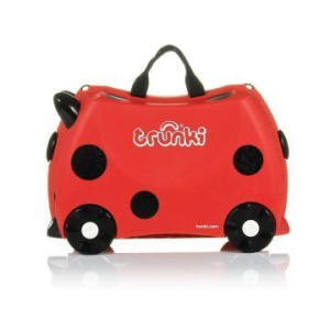 Чемодан-каталка trunki, ручная кладь, 46х31х21 см, 18 л, 1.7 кг, Божья коровка Харли