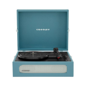 Виниловый проигрыватель CROSLEY VOYAGER PLUS Washed Blue c двухсторонним Bluetooth
