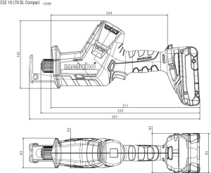 Сабельная аккумуляторная пила Metabo SSE 18 LTX 602266860 без акб и зу