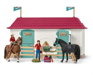 Большой конный двор с жилым домом и конюшней Schleich 42416
