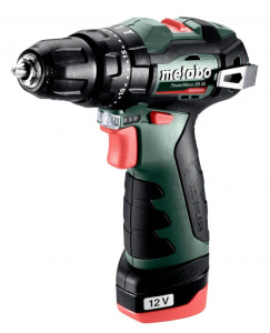 Шуруповерт ударный Metabo PowerMaxx SB BL (601784500) 12В, 2Х2,0АЧ, Кейс