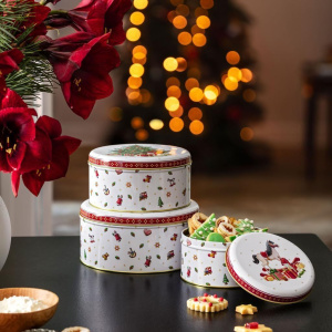 Набор банок для печенья Villeroy & Boch Winter Collage Accessories 3 предмета 35-9391-0089