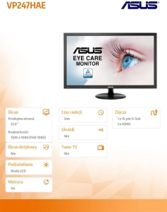 Монитор Asus VP247HAE 23,6" (90LM01L0-B05170)