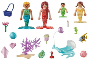 Конструктор Playmobil Princess Magic - Семья Русалок, с ракушками на присосках - Плеймобиль 71469