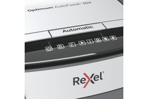 Шредер Rexel Optimum AutoFeed 50X с автоподачей (секр.P-4)/фрагменты/50лист./20лтр./скрепки/с