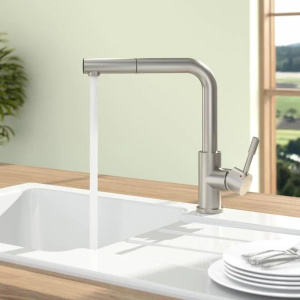 Смеситель для кухни Villeroy & Boch Steel Shower матовая нержавеющая сталь 969711LC
