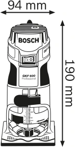 Кромочный фрезер Bosch GKF 600 060160A100