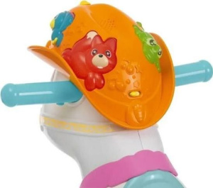 Каталка-качалка говорящая Лошадка Chicco Baby Rodeo, белый/розовый