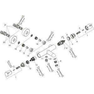 Термостат для ванны Hansgrohe Ecostat 13114000, хром