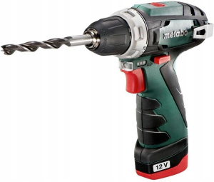 Аккумуляторная дрель-шуруповерт Metabo PowerMaxx BS + 2 аккумулятора Li-Ion 12V/2.0Ah 600984500