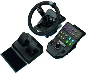 Руль Logitech G Saitek Farm Simulator Controller 38кноп. (с педалями) черный