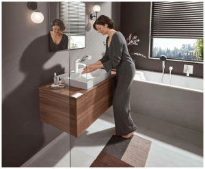 Смеситель  для раковины однорычажный Hansgrohe Vivenis 75022700, матовый белый
