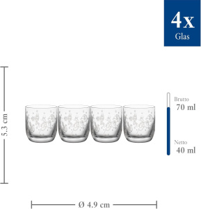Набор стопок Villeroy & Boch Toy's Delight 4 предмета 40 мл 11-3776-8241