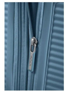 American Tourister Soundbox Чемодан увеличенный 55 см, серо-голубой