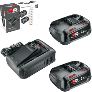 Стартовый набор 2 аккумулятора + зарядное устройство Bosch Starter Set 18V (2x2.5Ah + AL 18V-44) 1600A031T5
