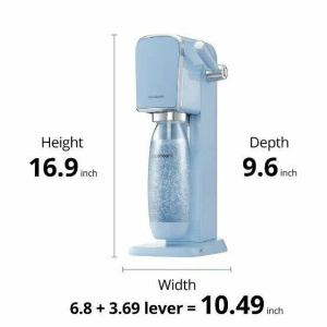 Сифон для газирования напитков Sodastream Art в стильном ретро-дизайне Misty Blue
