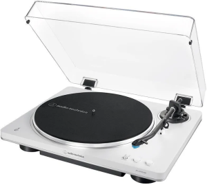 Виниловый проигрыватель Audio-Technica AT-LP70XBT, бело-серебристый