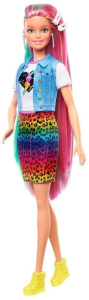 Кукла Barbie с разноцветными волосами GRN81 розовый