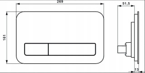 Клавишасмыва Villeroy & Boch ViConnect 200G черное глянцевое стекло 922400RB
