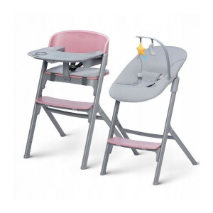 Стульчик для кормления Kinderkraft LIVY + кресло-качалка CALMEE, розовый