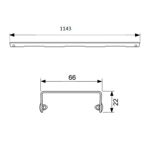 Решетка TECE 601210 "basic", нержавеющая сталь, глянец для душевого канала, прямая 1200