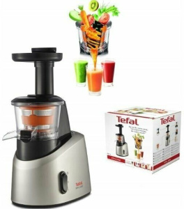 Вертикальная медленная соковыжималка Tefal Infiny Juice ZC255B38 200 Вт серебристый/черный