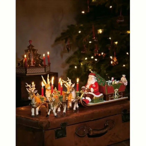 Новогодняя декорация Villeroy & Boch Christmas Toys Memory Олени Санта-Клауса 14-8330-9287