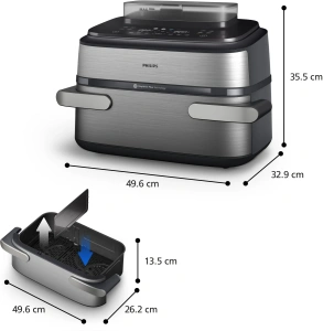 Аэрогриль Philips Ovi Series 5000 NA565/02, серебристый