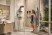 Душевой комплект Hansgrohe Rainfinity S 130 28744140 EcoSmart 3jet, шлифованная бронза