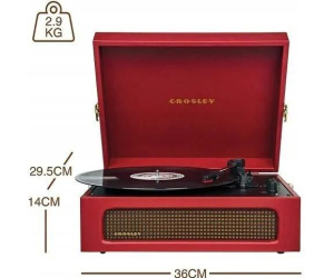 Виниловый проигрыватель Crosley Voyager, красный
