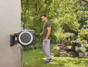 Катушка со шлангом "Gardena" настенная RollUp XL 35м белый