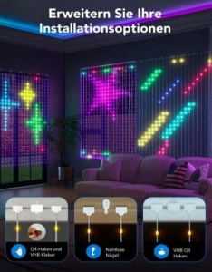 Умная светодиодная штора Govee WiFi RGB Smart LED, 520 светодиодов